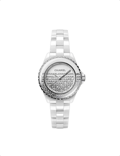 Pre-owned Chanel White H7418 J12 Wanted De Steel And Ceramic Quartz Watch