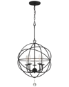 Crystorama 5-light Solaris Mini Chandelier In Black