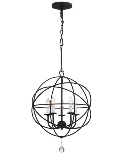 CRYSTORAMA CRYSTORAMA SOLARIS 5-LIGHT BLACK MINI CHANDELIER