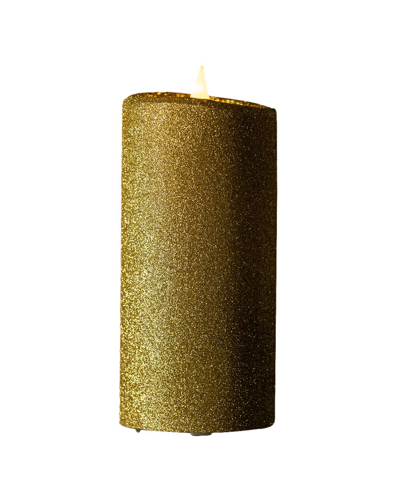 Seasonal Decor Classic Motion Flameless Candle 3x7 In Gold