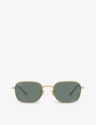 Ray Ban Ray-ban Womens Gold Rb3706 Pillow-frame Metal Sunglasses In Polar Grey
