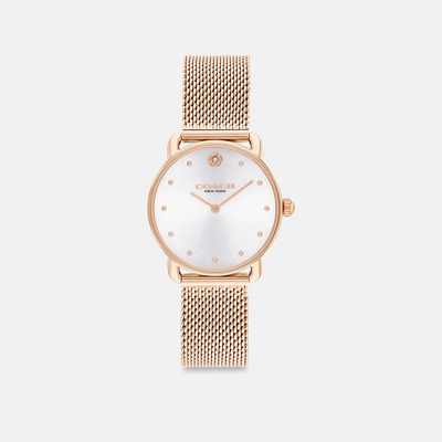 Coach Elliot Watch, 28mm In Rose Gold