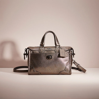 Coach Restored Rhyder 24 Satchel In Gunmetal/brass