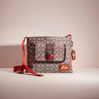 Coach Upcrafted Utility Slim Messenger In Signature Jacquard In Oak ...