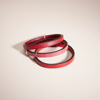 Coach Remade Leather Bangle Set In Red Multi
