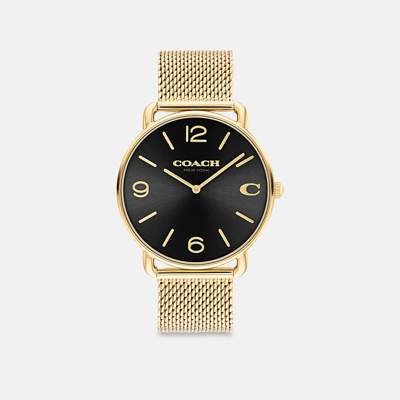 Coach Elliot Watch, 41mm In Gold/black