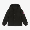 CANADA GOOSE BLACK DOWN PADDED SNOWY OWL JACKET