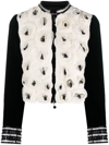 Giorgio Armani Silk Rose-embroidered Velvet Jacket In Multi