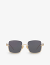 Gucci Oversized-sonnenbrille Mit Gg In Gold