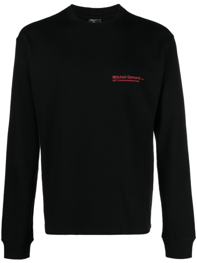 Gr10k Logo-print Cotton Jumper In Black