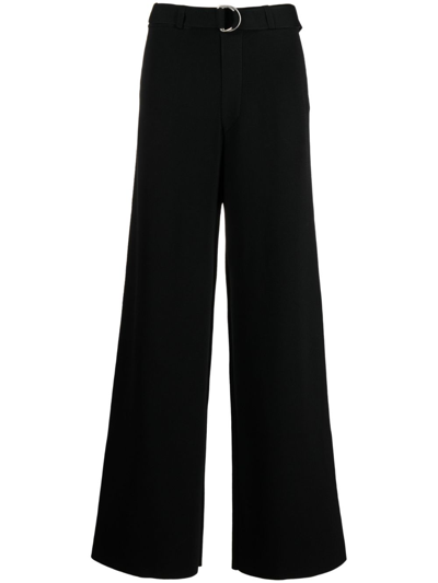 Nanushka Pleat-detail Straight-leg Trousers In Black