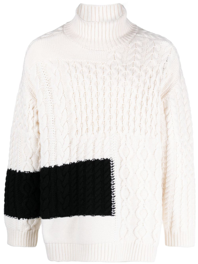 Nanushka Chunky Ribbed-knit Wool Jumper In White