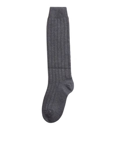 Brunello Cucinelli Cashmere Socks In Black