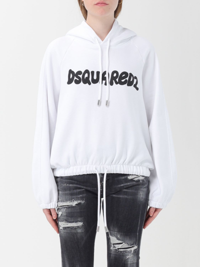 Dsquared2 Sweatshirt  Woman Color White In White