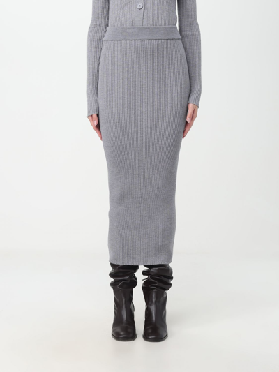 Semicouture Skirt  Woman In Grey