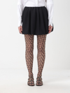 Valentino Crepe Couture Silk Mini Skirt In Black