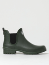 Barbour Wilton Olive Rubber Welly Boots In Olive