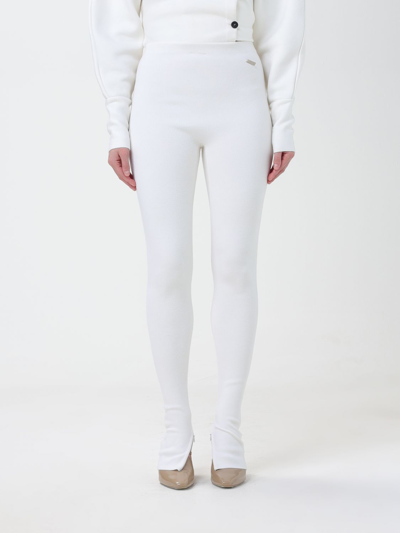 Ferragamo Blended Casual Pants In White