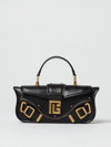 Balmain Blaze Leather Top Handle Bag In Black