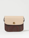 Etro Shoulder Bag With Paisley Print Panels In Beige