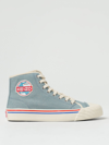 Kenzo School Logo High-top Sneakers In Gray