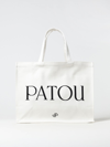 Patou Canvas Tote Bag In White