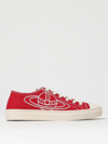 Vivienne Westwood Orb-print Canvas Sneakers In Red