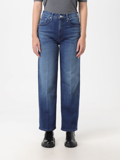 Mother The Hustler Distressed Stretch Jeans In Blue