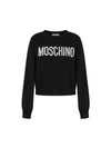 Moschino Crew Neck Knitwear Sweatshirt In Black