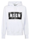 Msgm White Hooded Sweatshirts In White