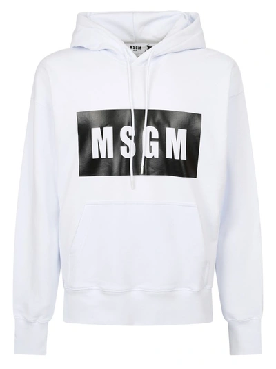 Msgm White Hooded Sweatshirts