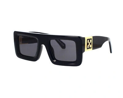 Pre-owned Off-white Sunglasses Leonardo Black Dark Grey Black Grey Men Women