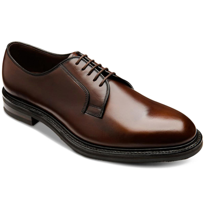 Pre-owned Loake Mens Leather Leyburn Derby Shoes Footwear Dark Brown Sizes Uk 7 To Uk 11