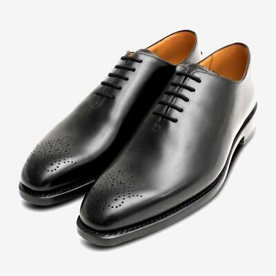 Pre-owned Oliver Sweeney Black Goodyear Wholecut Oxford Brogue