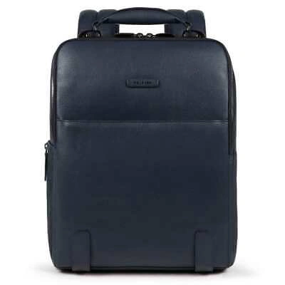Pre-owned Piquadro Fashion Backpack  Modus Special Leather Men Blue - Ca4818mos-blu