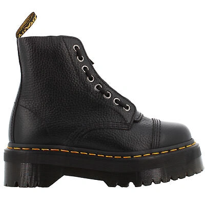 Pre-owned Dr. Martens' Dr. Martens A23u Women's Amphibian With Platform 22564001 Sinclair Milled Nappa