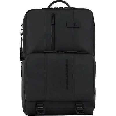 Pre-owned Piquadro Fashion Backpack  Urban Unisex Black Leather - Ca5939ub00air-n