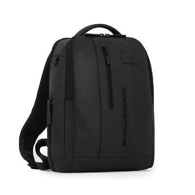 Pre-owned Piquadro Fashion Backpack  Urban Unisex Black Leather - Ca6289ub00-n