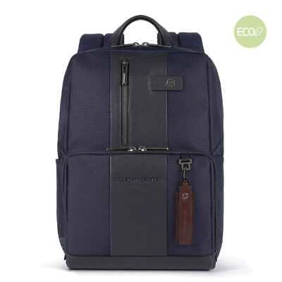 Pre-owned Piquadro Fashion Backpack  Brief 2 Man Blue - Ca3214br2-blu