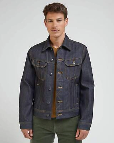 Pre-owned Lee 101 15oz Recycled Selvedge Denim Rider Jacket - Dry