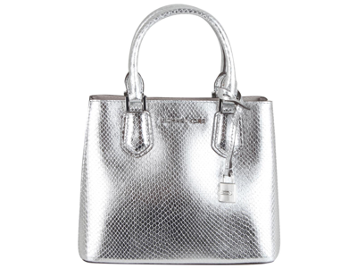 Pre-owned Michael Kors Women's Bag Handbag Shoulder Bag Strap Pvc Silver