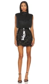 Amanda Uprichard Simran Sequin Dress In Black