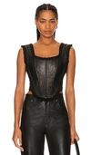 UNDERSTATED LEATHER ROXANNE CORSET TOP