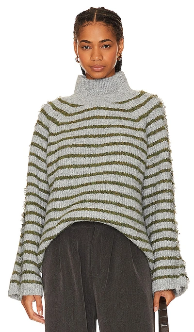 Stitches & Stripes Flynn Turtleneck In Grey Combo