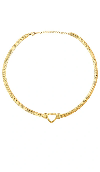 Amber Sceats Heart Chain Necklace In Gold