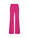 Chloé Flared Pants Pink Size 8 70% Wool, 17% Silk, 13% Cashmere In Fuchsia