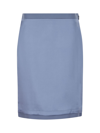 FENDI FENDI SKIRT IN SATIN AND WOOL GABARDINE