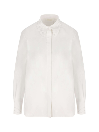 Chloé Cotton Shirt In White