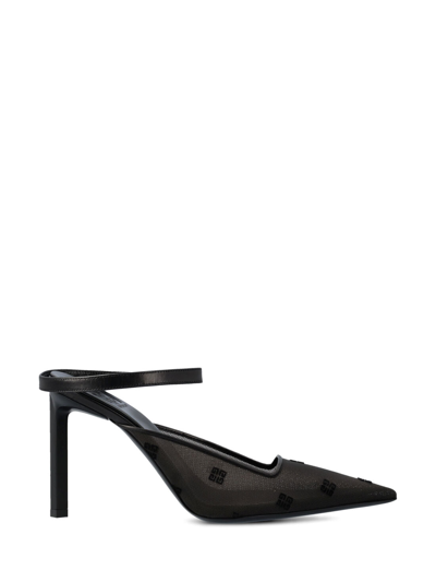 Givenchy Show Strap 95 Mesh Mules In Black