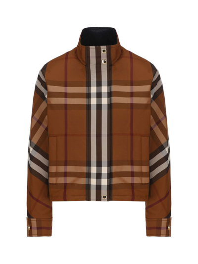 Burberry Check Pattern Zip In Multicolor
